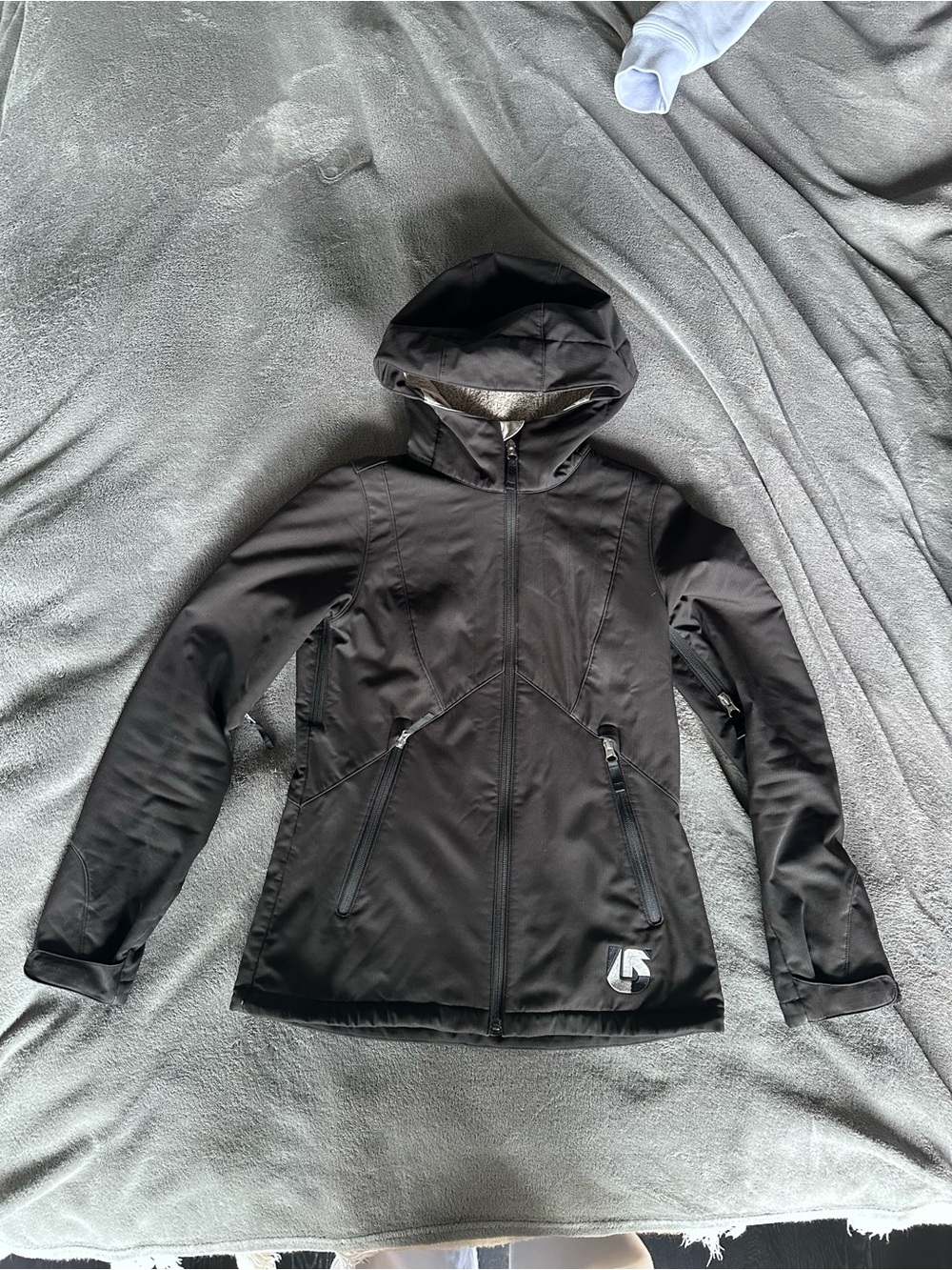 Vintage Burton Black Women's Hooded Ski Jacket